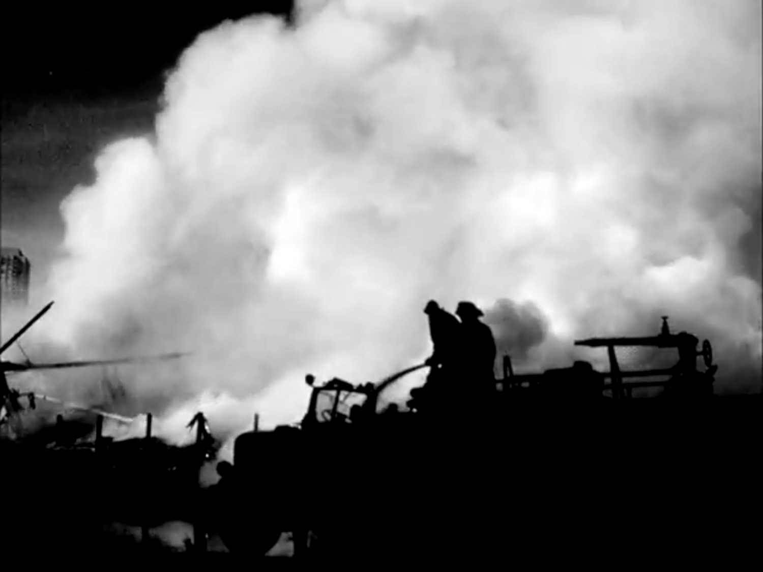 Still from Peter Hutton's 1979 film Boston Fire.