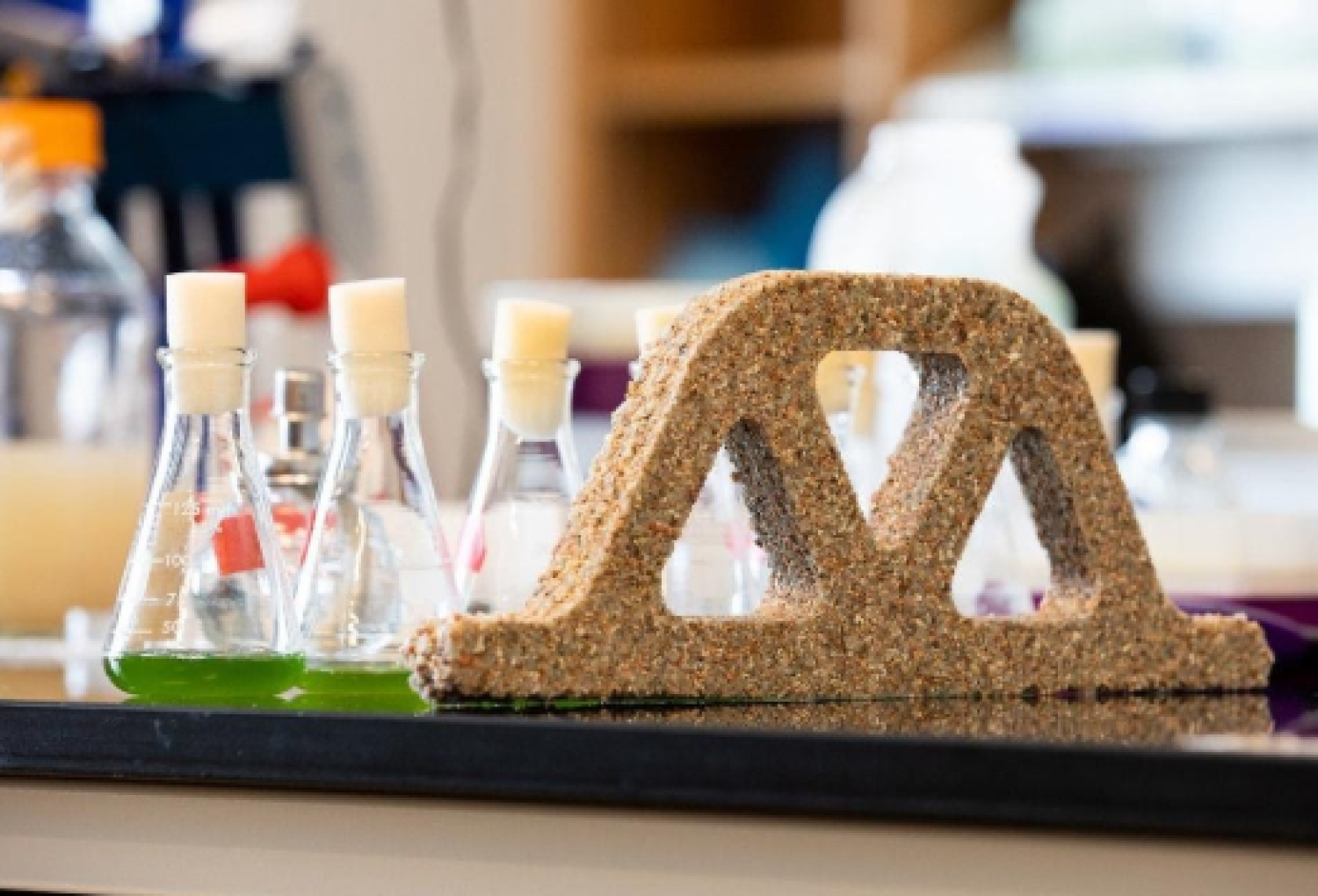 Arch made from LBMs in Dr. Srubar's lab