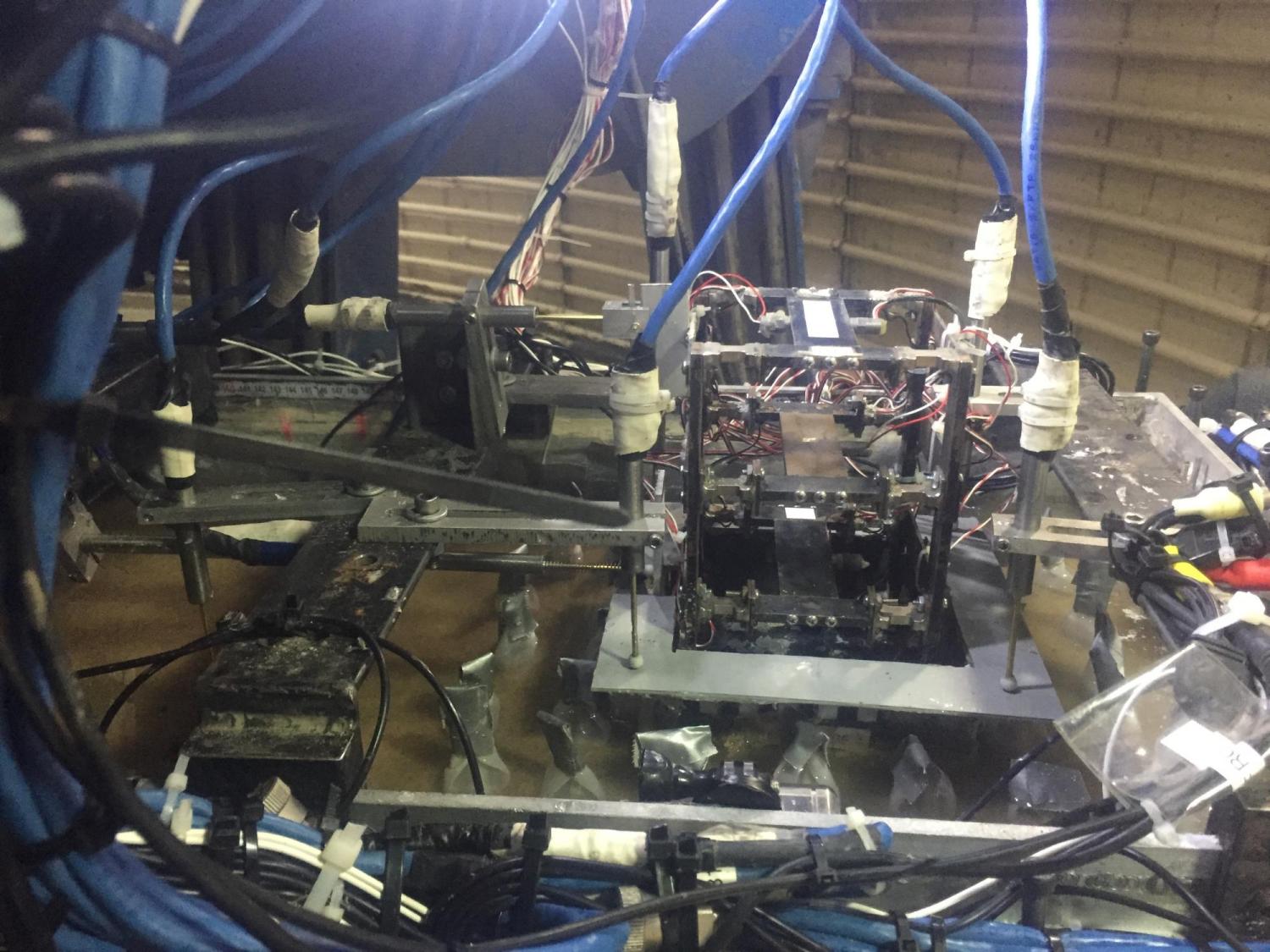 experimental setup prior to centrifuge test