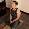 meditation in the library