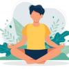 Person meditating