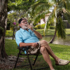 Older adult presumably using cannabis
