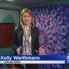 Kelly Werthmann "Covering Colorado First" inside Mobile Lab CBS4 tv news still