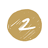 (Decorative) The number 2 in a gold circle.