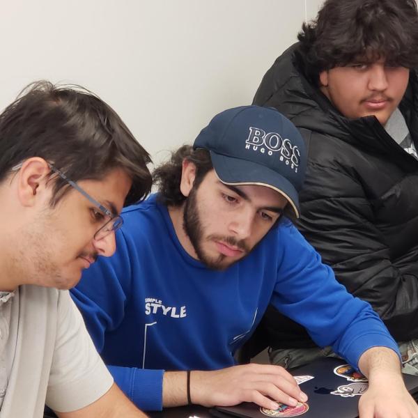 students studying