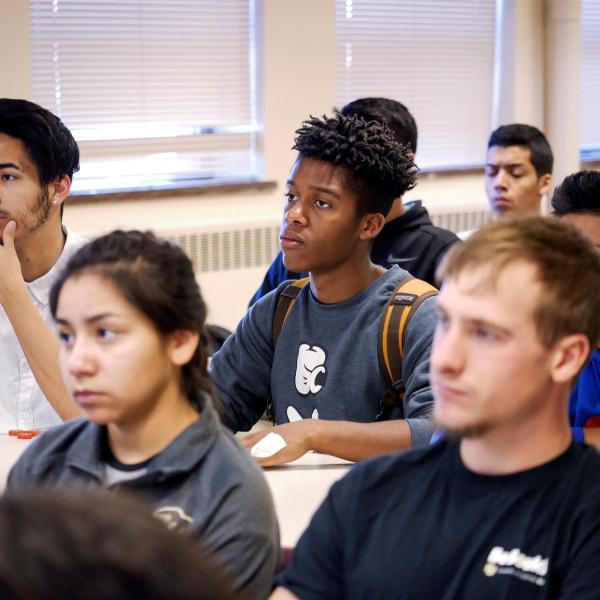 Students sitting in class