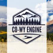 CO-WY Engine with mountains in the background