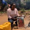 woman with stove