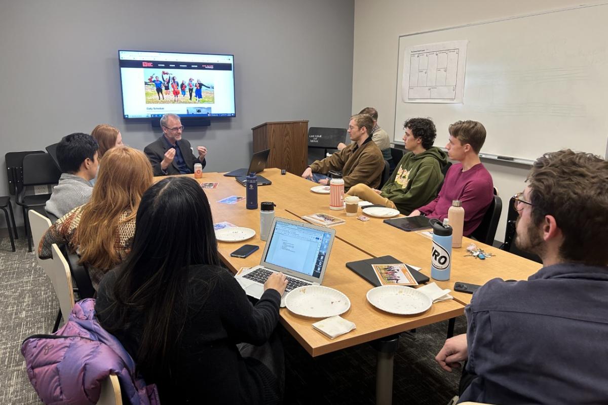 People sitting around a conference table
