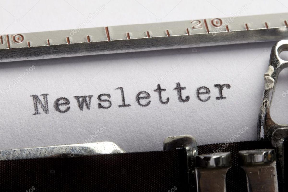 typewriter image of word newsletter