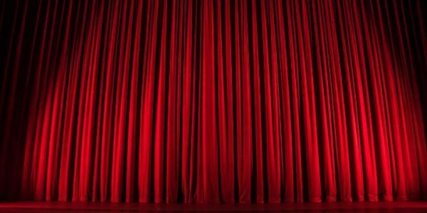 red curtain in a theatre
