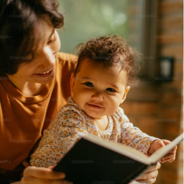 BABY WITH BOOK
