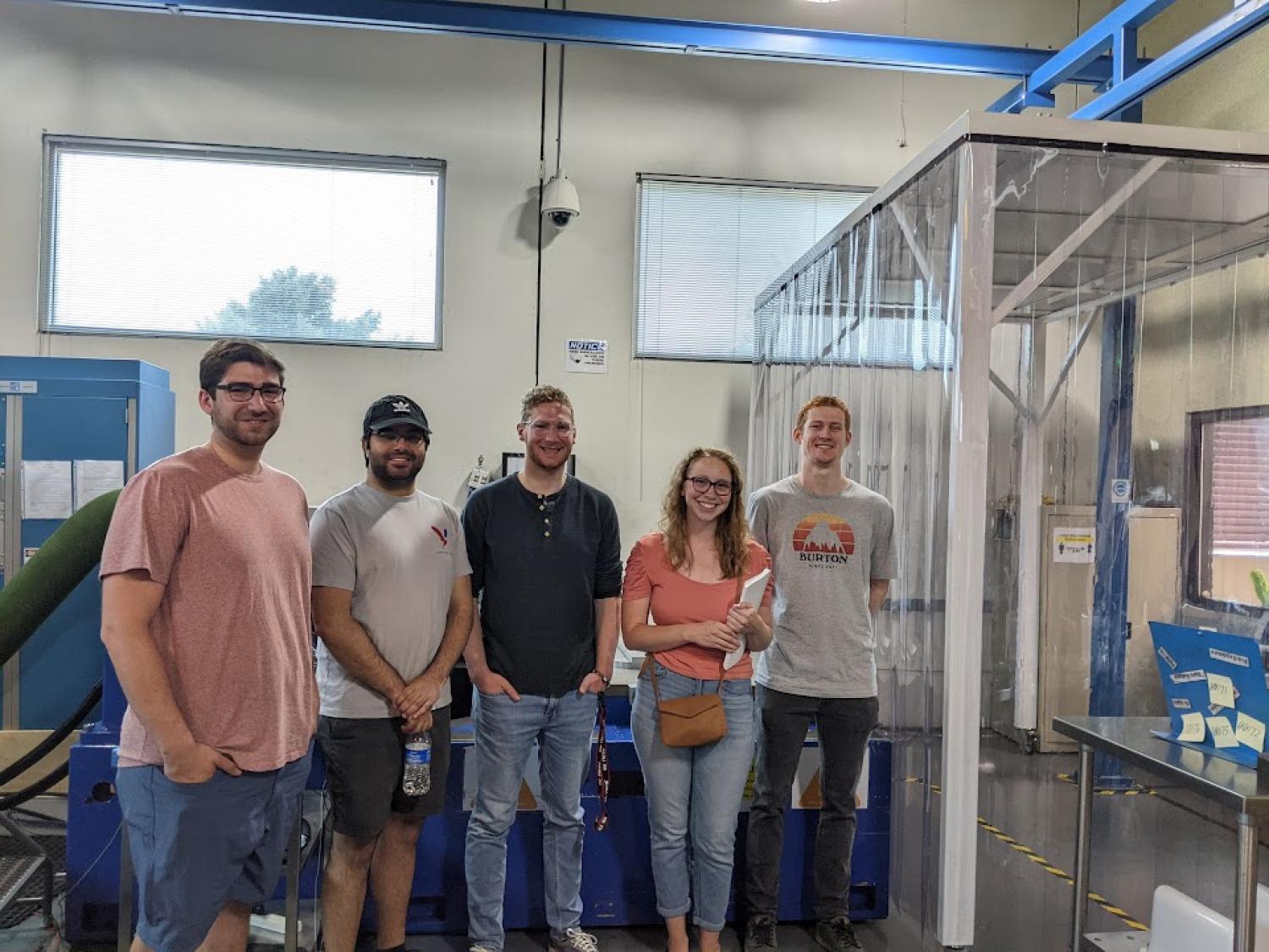 Students touring Element Materials Technology