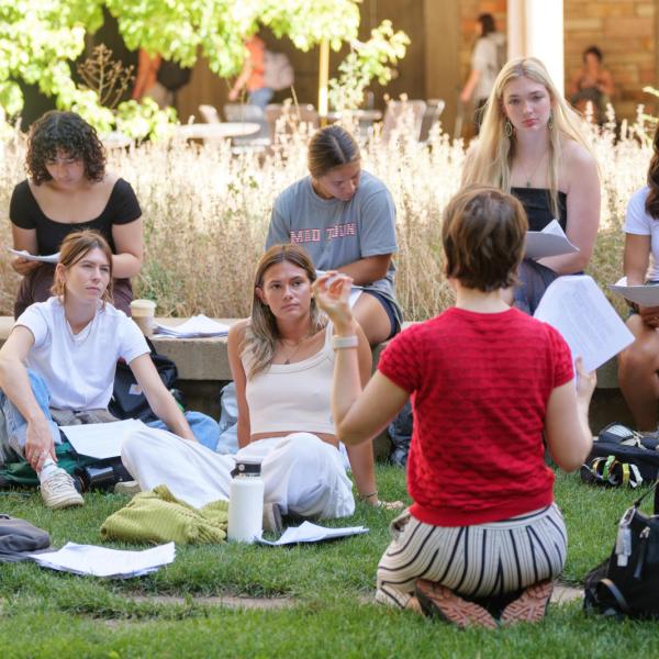 Students Sitting Outside