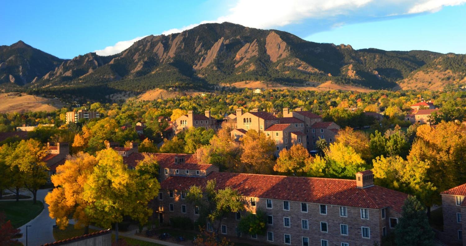 CU Boulder campus in Fall