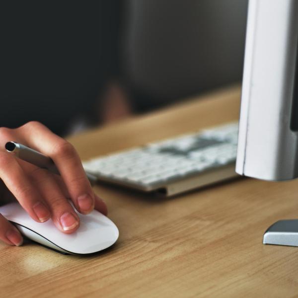 person working on a computer