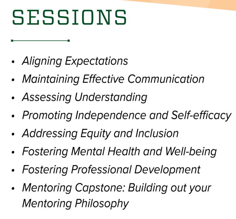 session titles for the microcredential