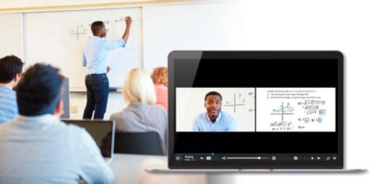 Professor using classroom capture during his lecture