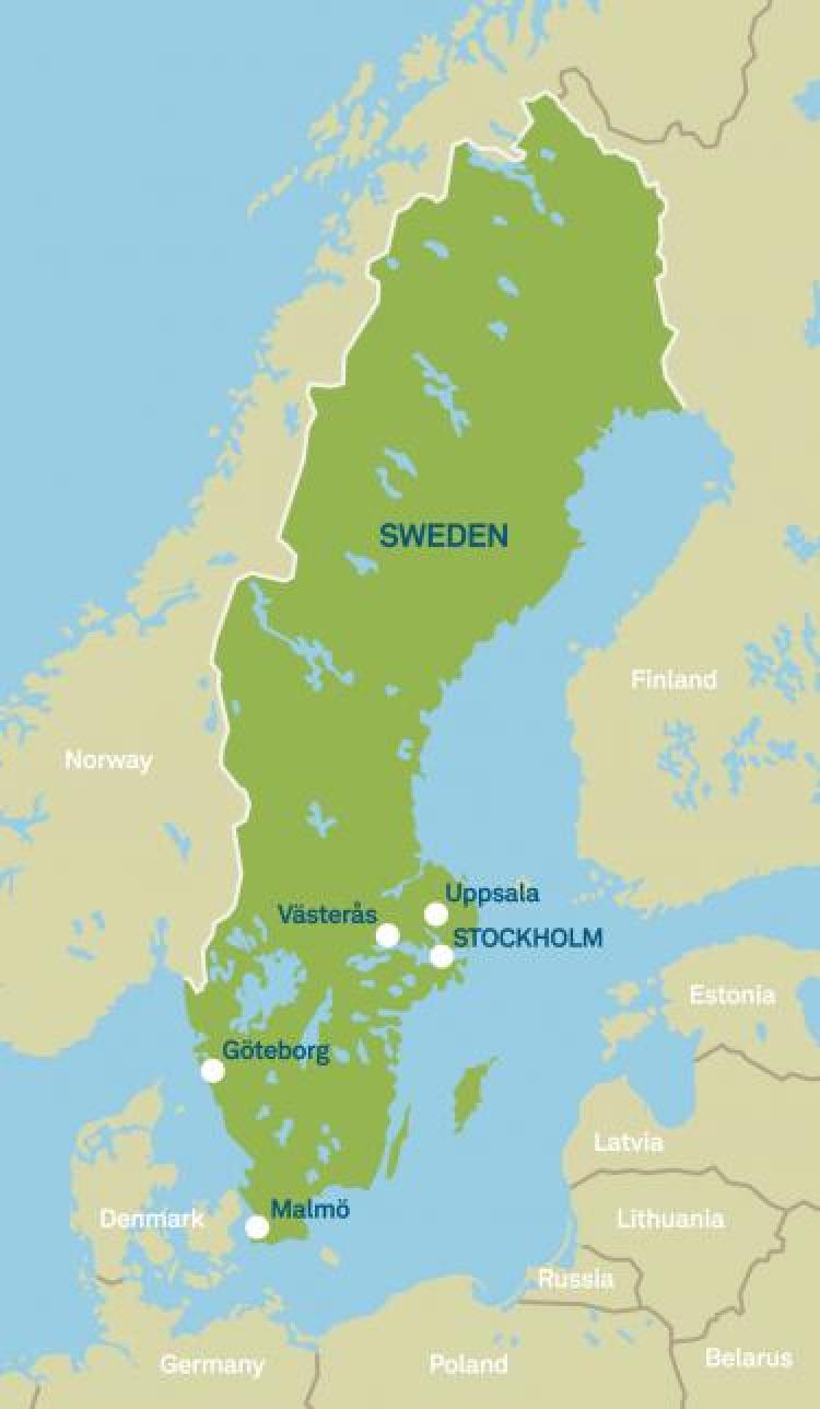 Map of Sweden