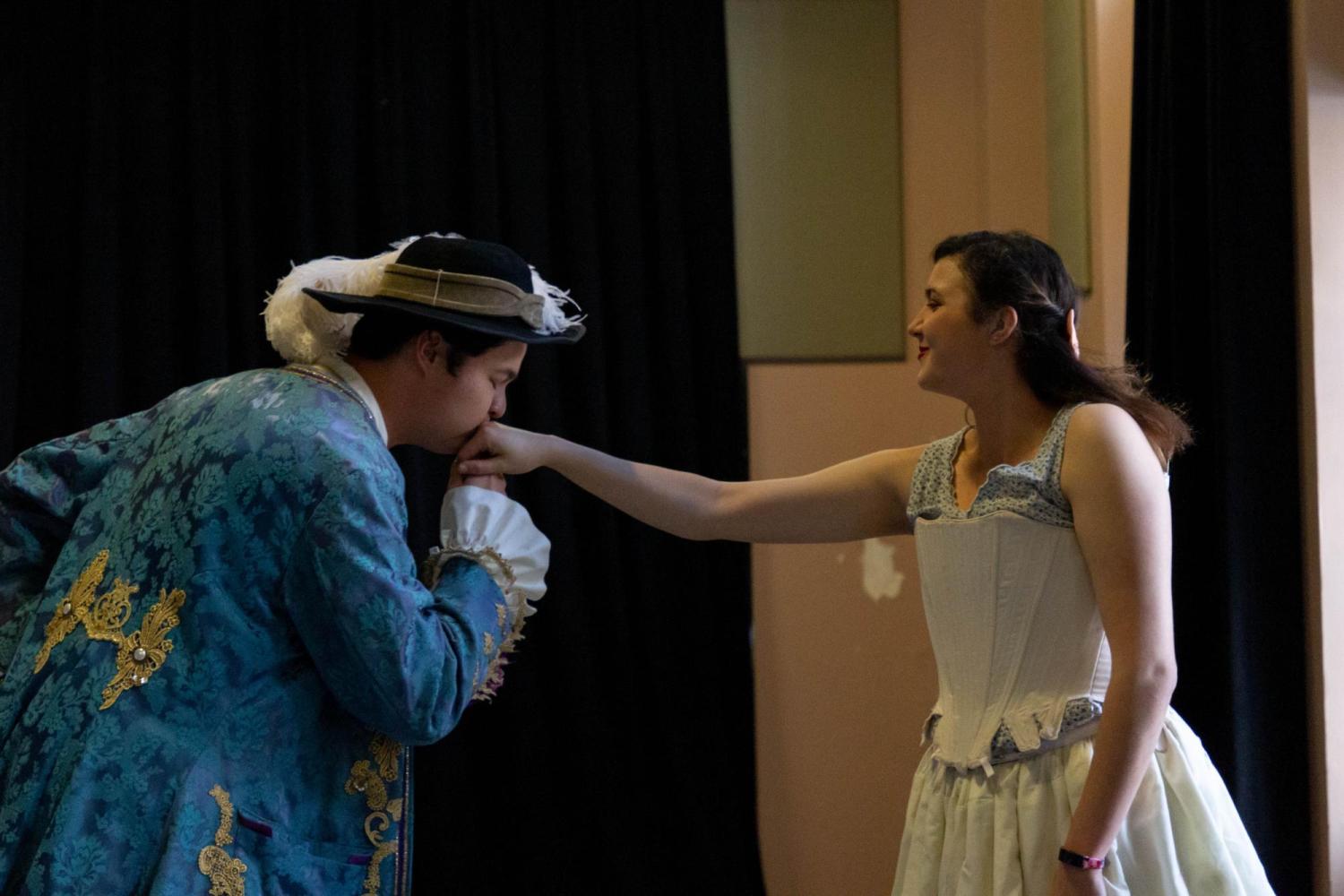 Two actors on stage