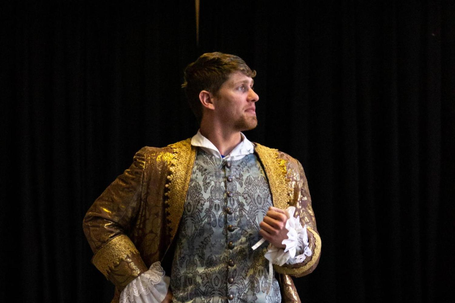 Actor standing on stage