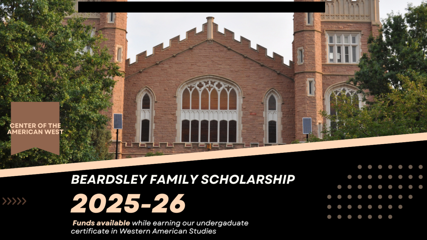 Macky Auditorium image with scholarship information