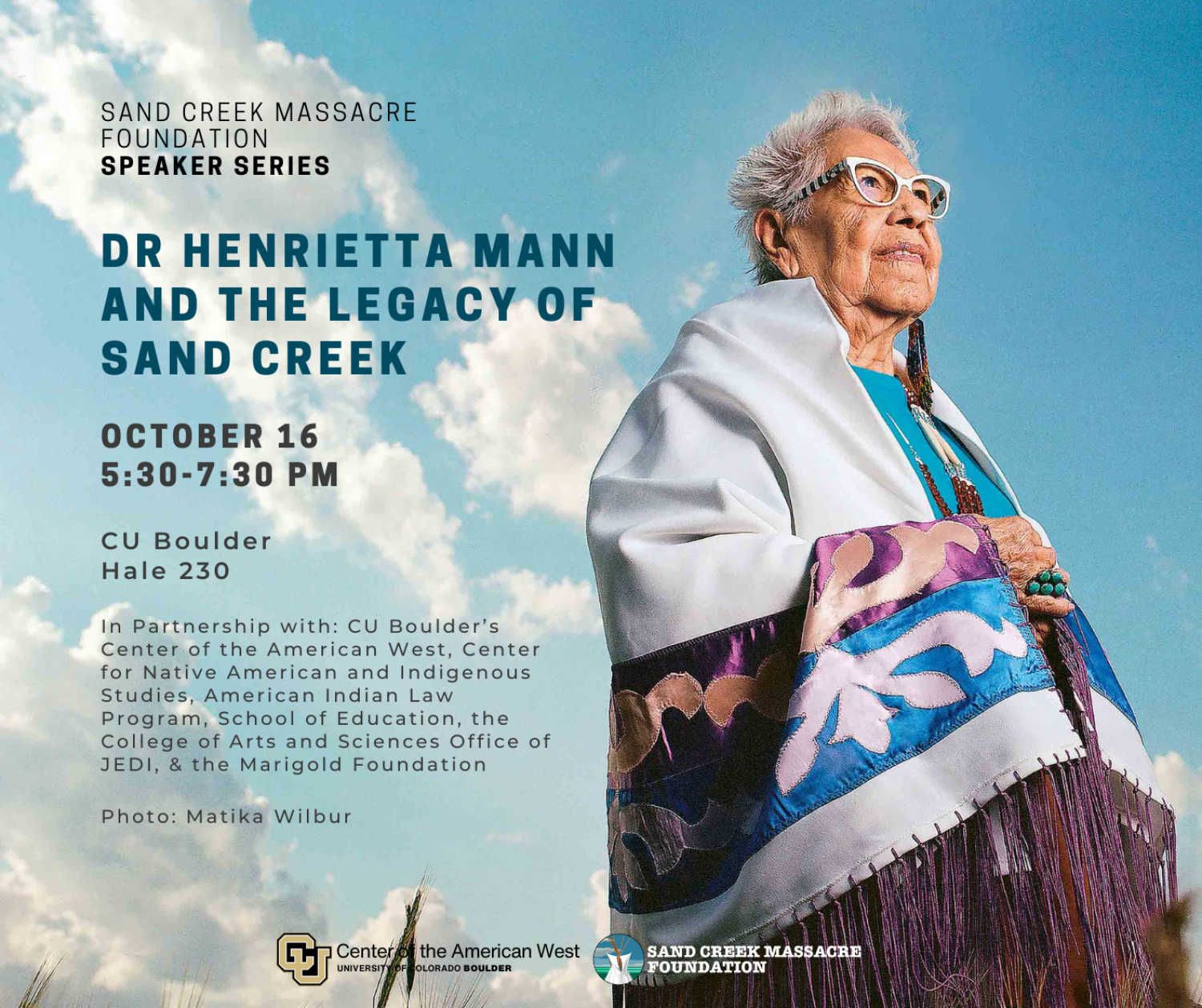 Henrietta Mann event announcement