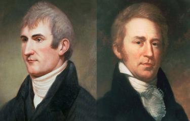 Portrait of William Clark and Meriweather Lewis circa 1807.