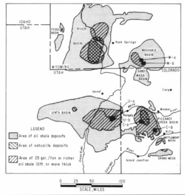 Map Location of 1974 Oil Shale Leases