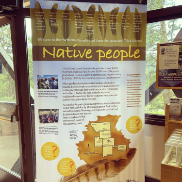 Native People Info Display at Rocky Mountain National Park