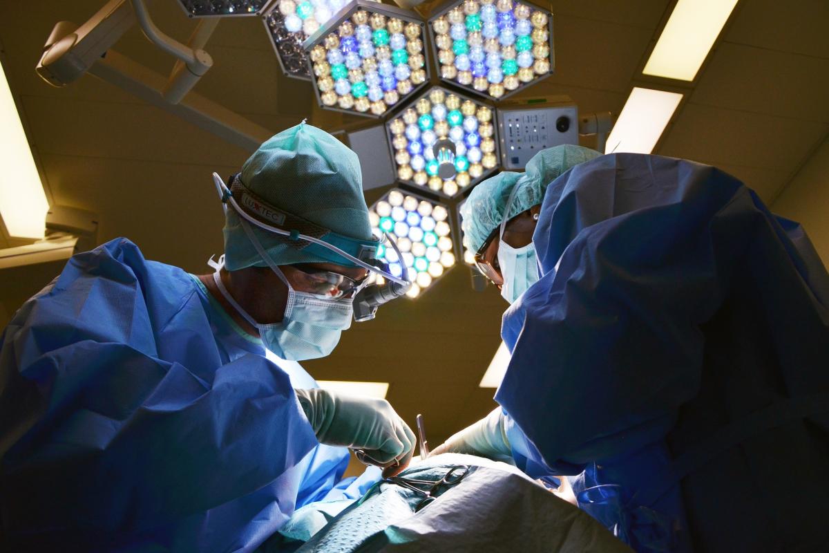 Doctors working in surgery.