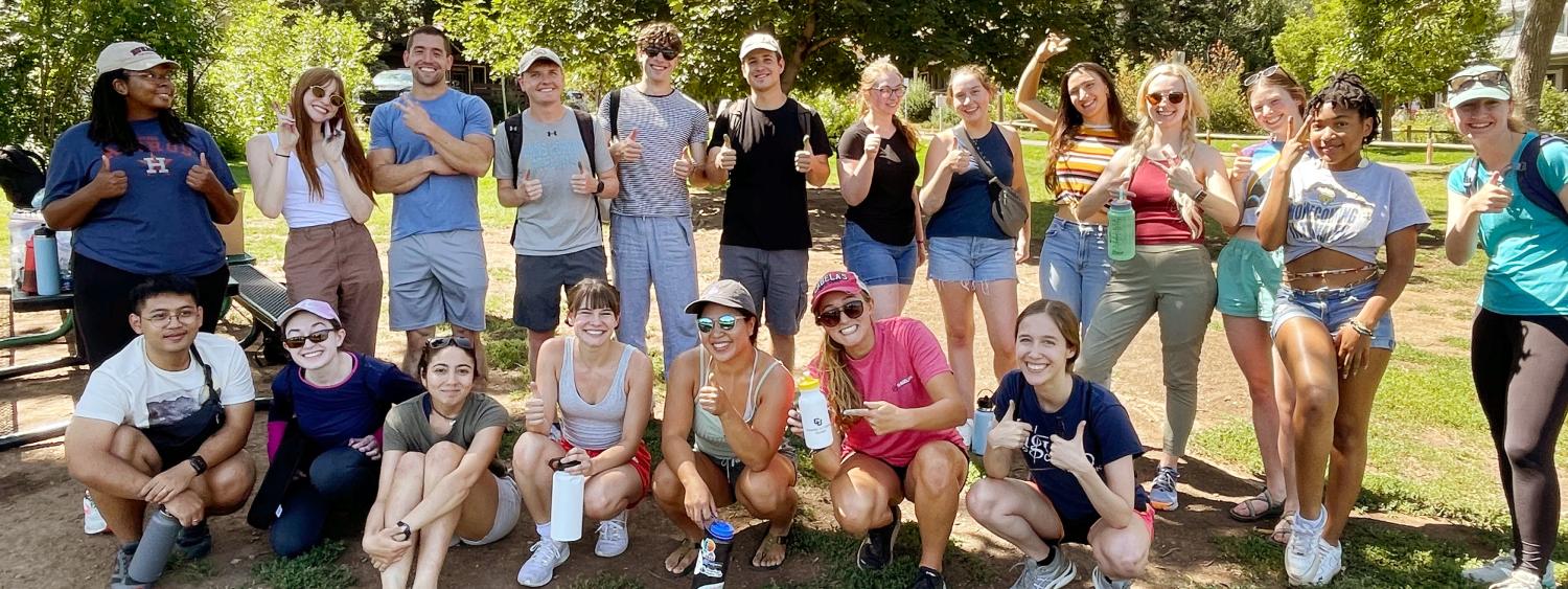 IQ 2023 cohort poses together during hike
