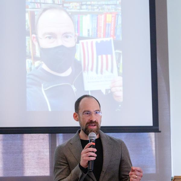Caleb Elfenbein presenting
