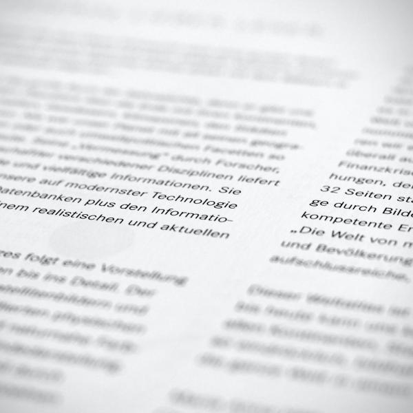Close up of text on a book