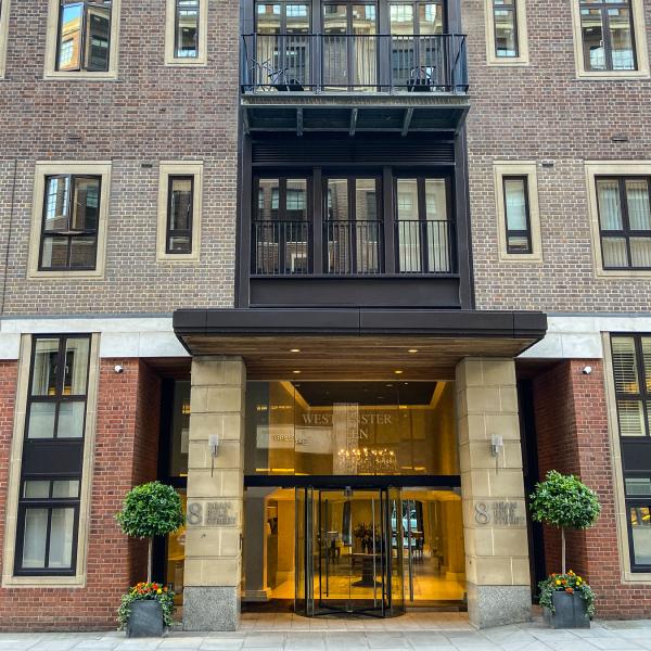 Street view of a building front