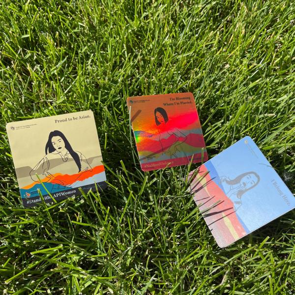 "Where I'm Planted" 3 stickers in grass.