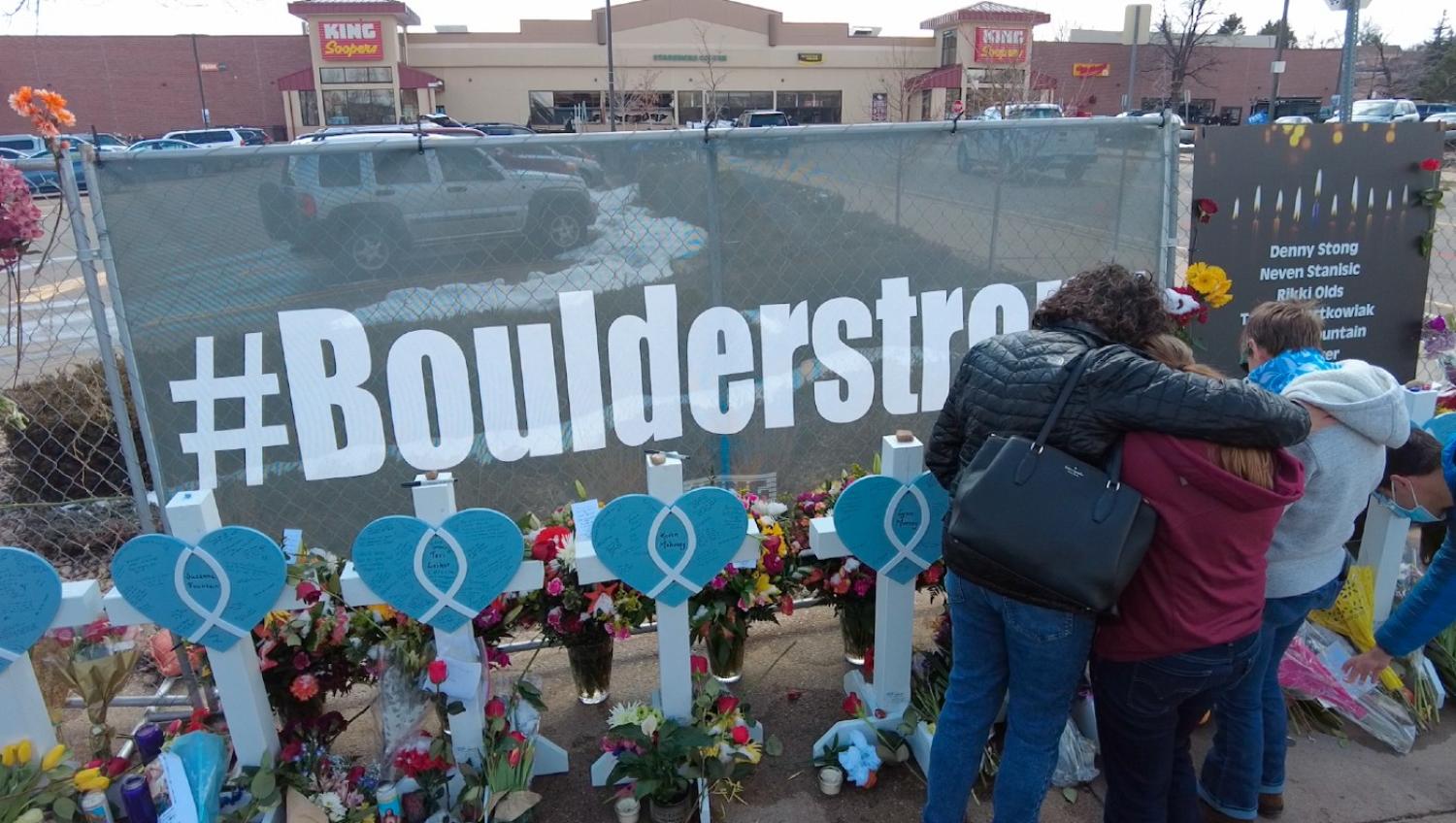 Boulder STRONG memorial at King Soopers