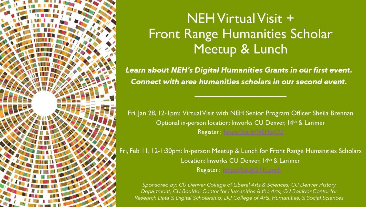NEH Front Range Humanities Scholar Meetup & Lunch