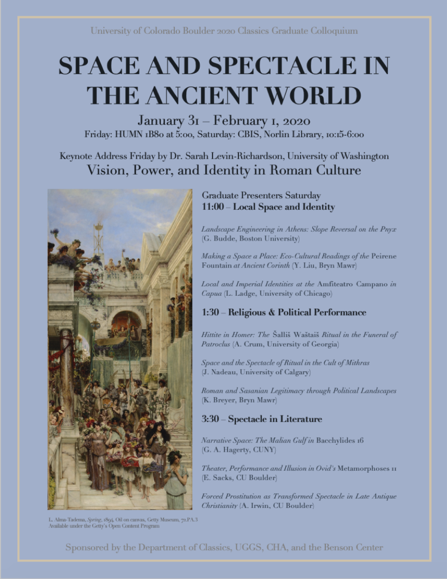 poster announcing event details