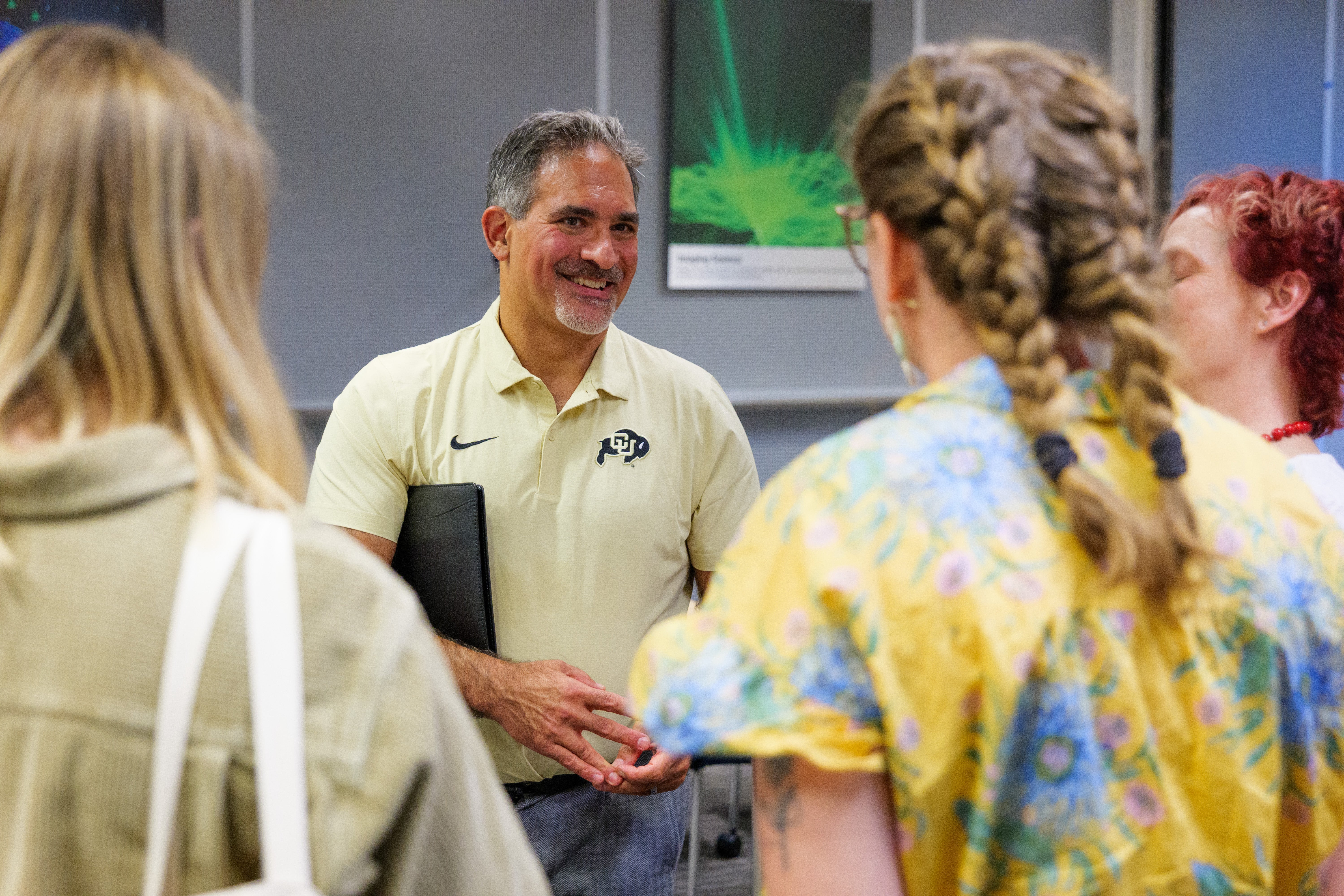 Chancellor speaks to listening tour participants in engineering
