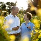 Green and his wife, Clodagh, in a vineyard