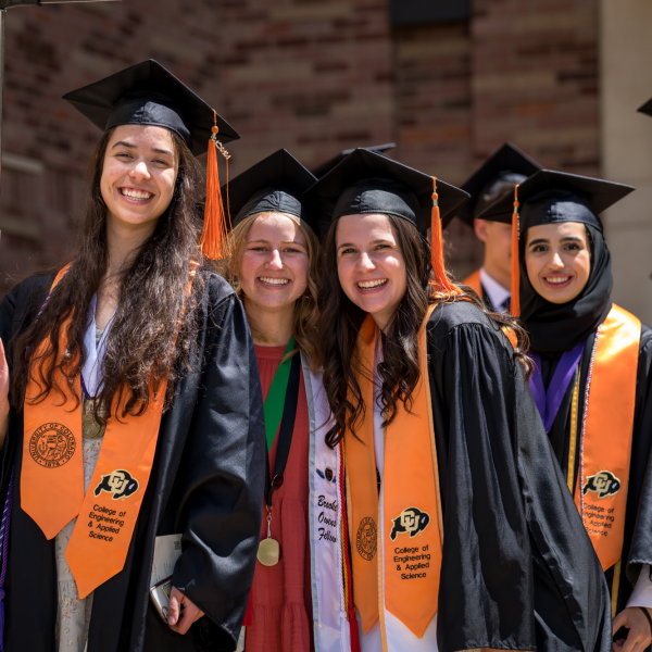 CHBE students in graduation regalia