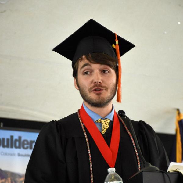 Students at graduation ceremony