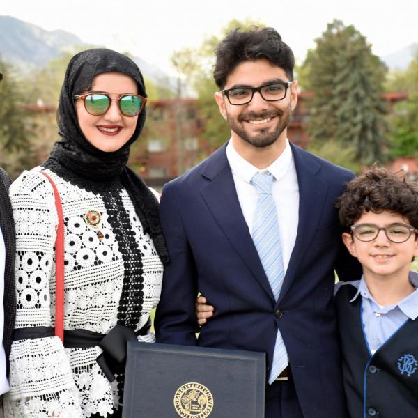 Students at graduation ceremony