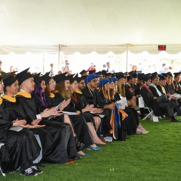 Students at graduation ceremony