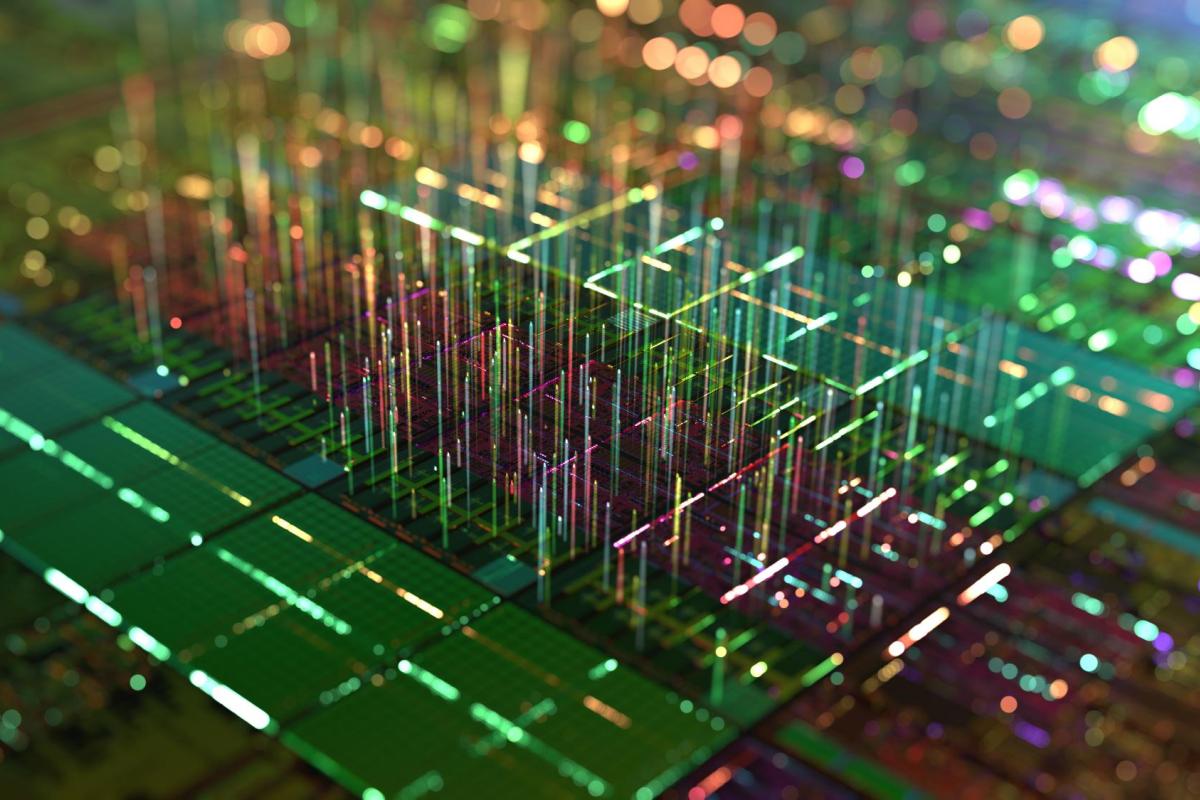 Computer chip processor with implied dynamic motion