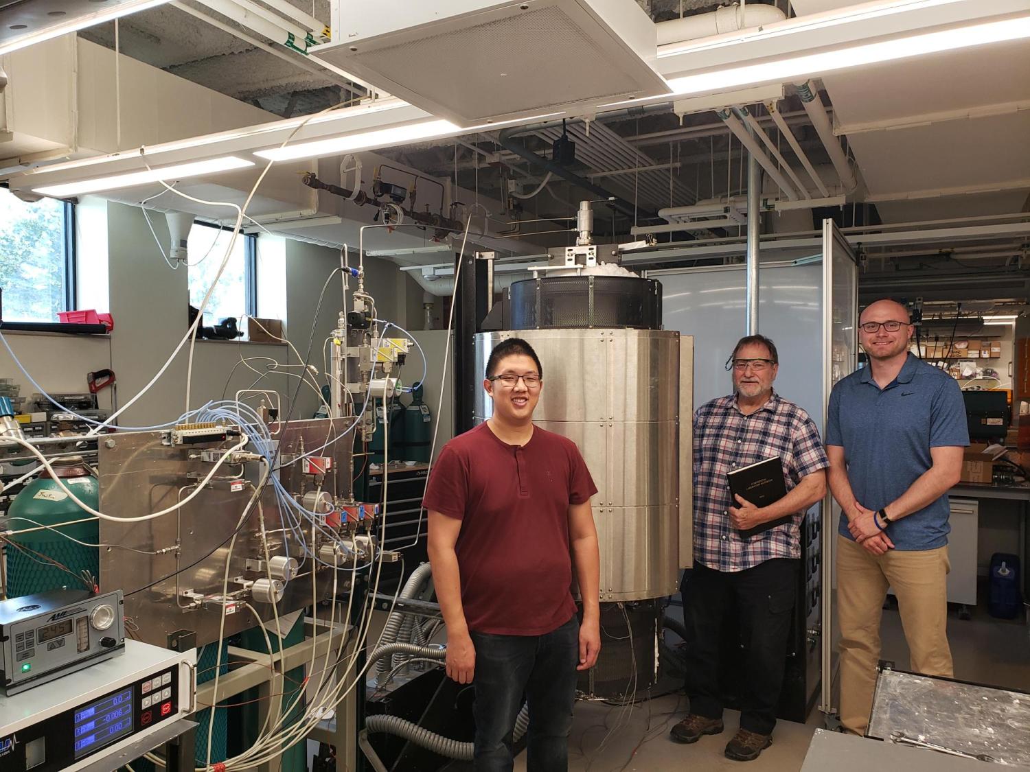 Justin Tran Al Weimer and Kent Warren in the Weimer Lab