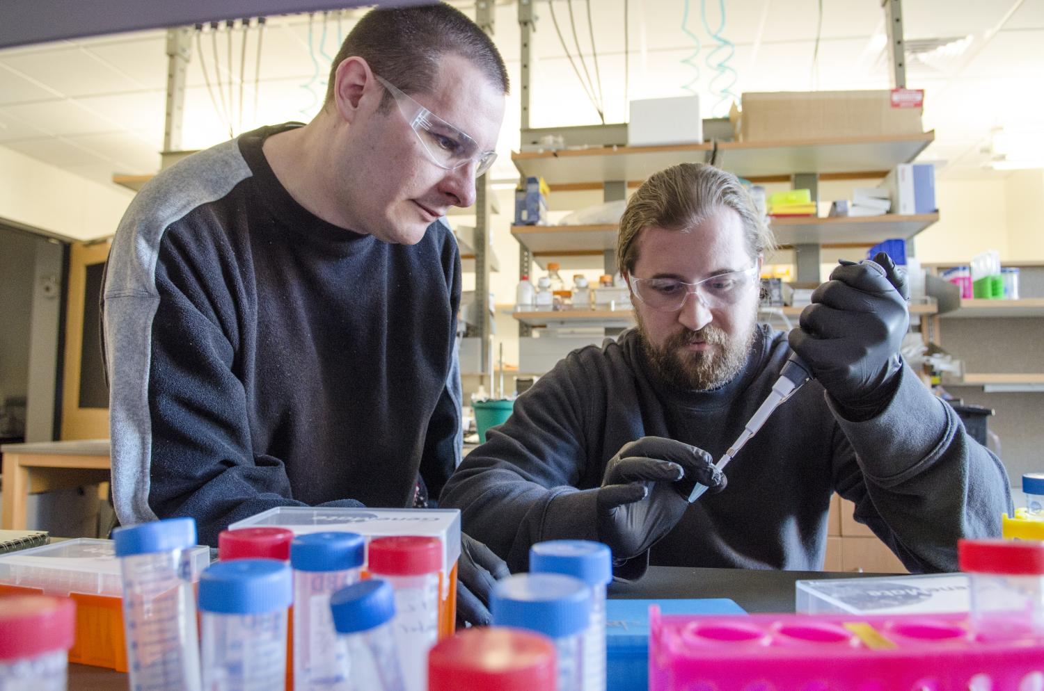 Undergraduate students Bill Heymann and Phil Jensen