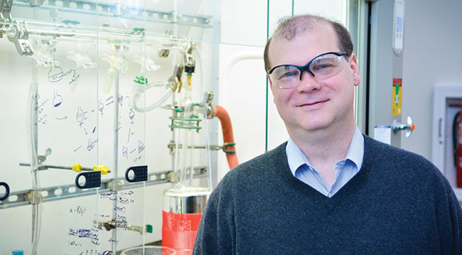Chris Bowman in lab