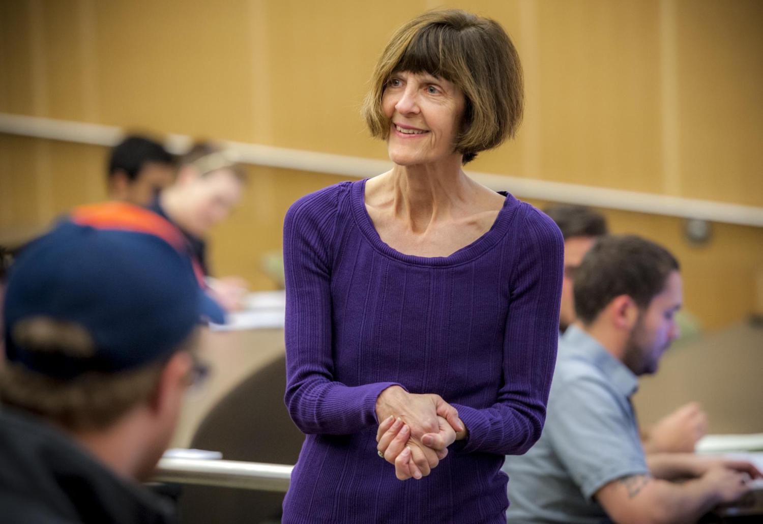 Janet deGrazia teaching a class